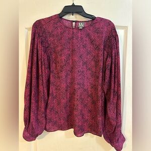 Worthington pink/black blouse XL